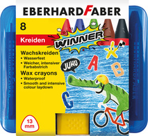 Dreikant-Wachsmalkreide WINNER, 8er Kunststoffetui