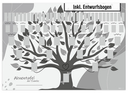Schmuck-Ahnentafel "Illustrierter Baum", Entwurfsbogen