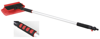 Brosse télescopique pour véhicule, avec manche en aluminium