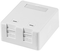 Aufputzdose für Keystone Module, 2-fach