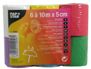Rouleau de papier crépon, paquet de 6