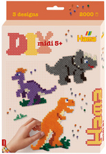 Perles à repasser midi "Dinosaures", emballage cadeau