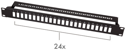 19" LWL Patch Panel, 24 Ausbrüche