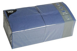 Serviettes bistrot, bleu foncé