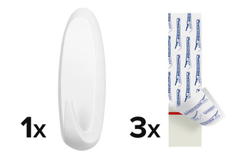 Powerstrips Haken EXTRA LARGE Oval, Inhalt