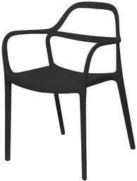 Outdoor-Besucherstuhl NOVA, schwarz