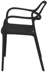 Outdoor-Besucherstuhl NOVA, schwarz