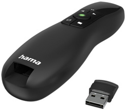 Wireless Presenter "Greenlight-Pointer" mit verstaubarem USB-Empfänger