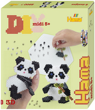  Perles à repasser midi 3D "Panda", coffret cadeau