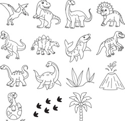 Jeu de tampons à motif "Dinosaure", motifs