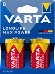 Alkaline Batterie Longlife Max Power, Mono (D), Verpackung
