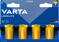 Alkaline Batterie Longlife, Baby (C), LR14, 4er Blister