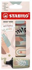 Surligneur BOSS(R) MINI Naturevibes, étui carton de 5