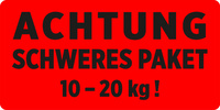 Hinweis-Etikettenrolle "ACHTUNG SCHWERES PAKET 10-20 kg!