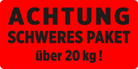 Hinweis-Etikettenrolle "ACHTUNG SCHWERES PAKET über 20 kg!