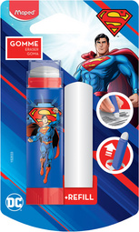 Gomme en plastique SUPERMAN, sur carte blister