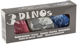 Gomme en plastique Pierres "DINO", set de 3