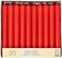 Bougies de table, 21 mm, rouge