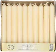 Bougies de table, 21 mm, crème