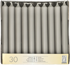 Bougies de table, 21 mm, gris