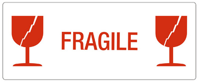 Étiquette d'avertissement "FRAGILE"