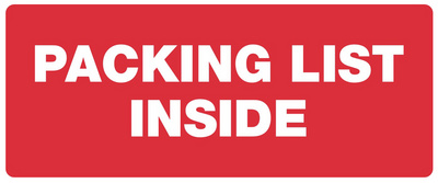 Hinweisetiketten "PACKING LIST INSIDE"