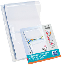 Prospekthülle mit Dehnfalten, oben offen, DIN A4, PVC