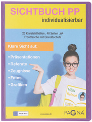 Präsentations-Sichtbuch "School", lila