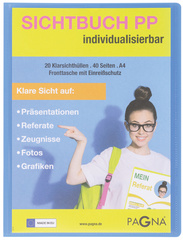 Präsentations-Sichtbuch "School", hellblau