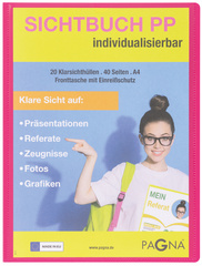 Präsentations-Sichtbuch "School", dunkelrosa