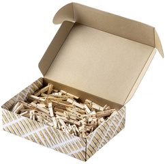 Holzklammern-Mix NATURAL Jumbobox, offen
