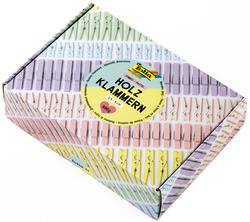 Holzklammern-Mix PASTEL Jumbobox
