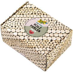 Holzperlen-Mix NATURAL Jumbobox