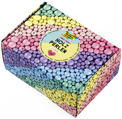 Holzperlen-Mix PASTEL Jumbobox