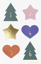 Stickers pour calendrier de l'Avent "JOLLY MIX"