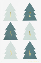 Stickers pour calendrier de l'Avent "CHRISTMAS TREE"
