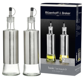 Kit flacons pour huile & vinaigre BASIC