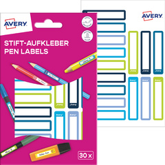  Stift-Etiketten, Rahmen Blau-/Grüntöne (72048760)