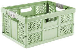 Caisse de rangement pliante pro "eco lea", grass green