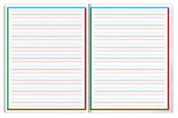 Visuel de référence: réglure 4 couleurs 2 mm