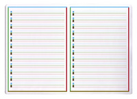 Visuel de référence: réglure 4 couleurs 3 mm