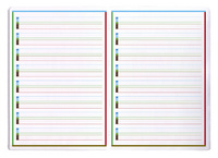 Visuel de référence: réglure 4 couleurs 5 mm