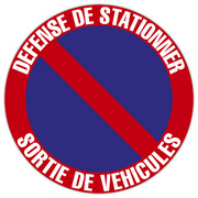 Panneau "Défense de stationner"