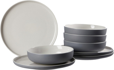 Tafelservice JASPER GRAU, 8-teilig