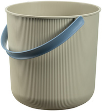 hellbeige mit blauem Henkel