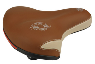 Touren-Fahrradsattel Elastomer, cappuccino