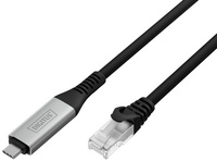 USB 3.2 Ethernet-Kabel, USB-C Stecker - RJ45 Stecker