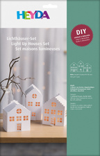 Lichtdorf-Bastelset Häuser, 3-teilig