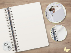 Carnet à spirale Jolie Inspire "Blue Leo Love", ouvert