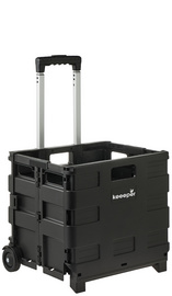 Klapp-Transportkarre "olli" mit Klappbox, Griff versenkbar